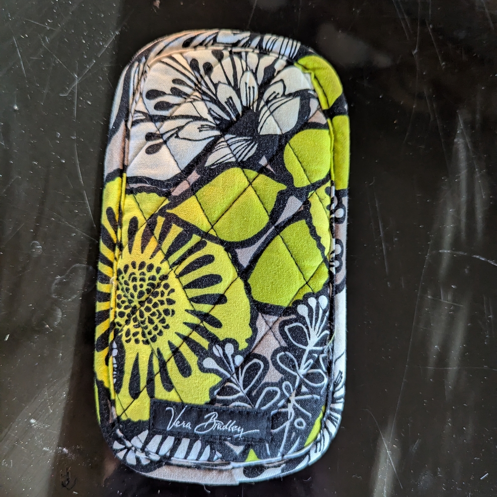 Vera Bradley Lime and Black Floral Phone Case